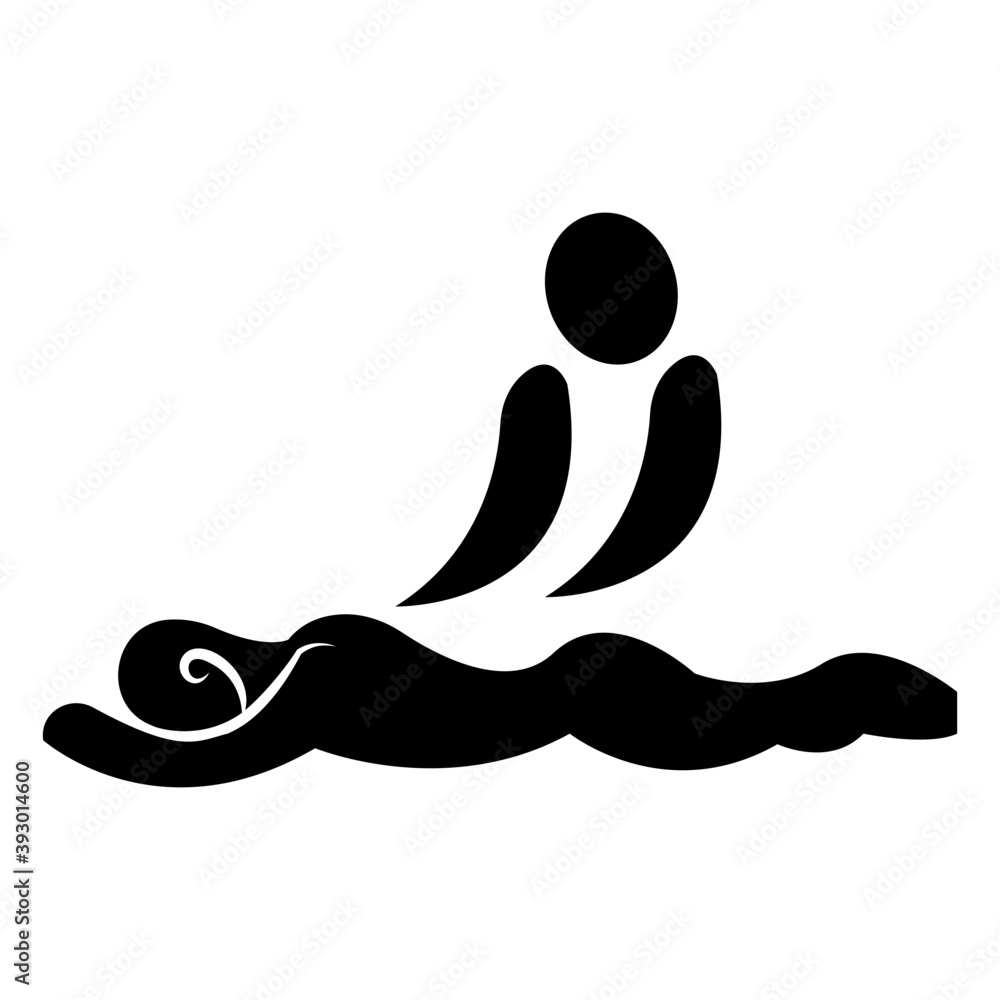 Sticker body massage vector