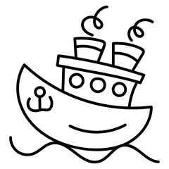 Delivery Ship Vector 