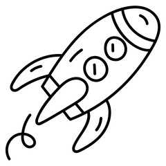 Flying Rocket Vector 
