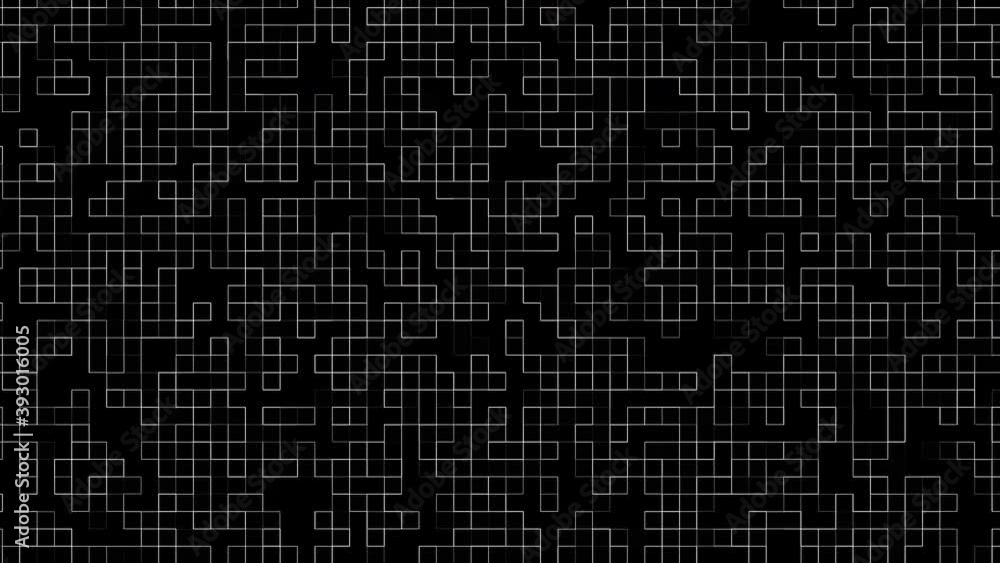Poster computer generated small cubes from thin lines. 3d rendering abstract geometry backdrop