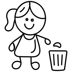 Throwing Rubbish Vector 