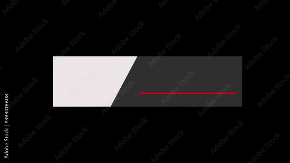 Poster geometric white gray red title video intro template lower third on black background. suitable for ad