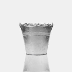 metal gray ice bucket