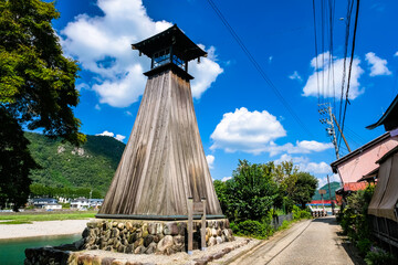 岐阜県 美濃市 上有知湊跡川湊灯台