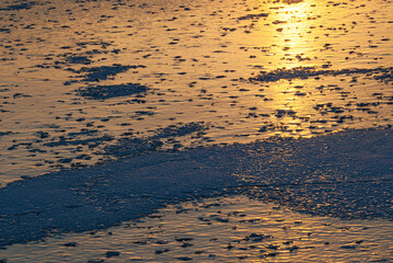 482-33 Ice Texture Patterns at Sunrise