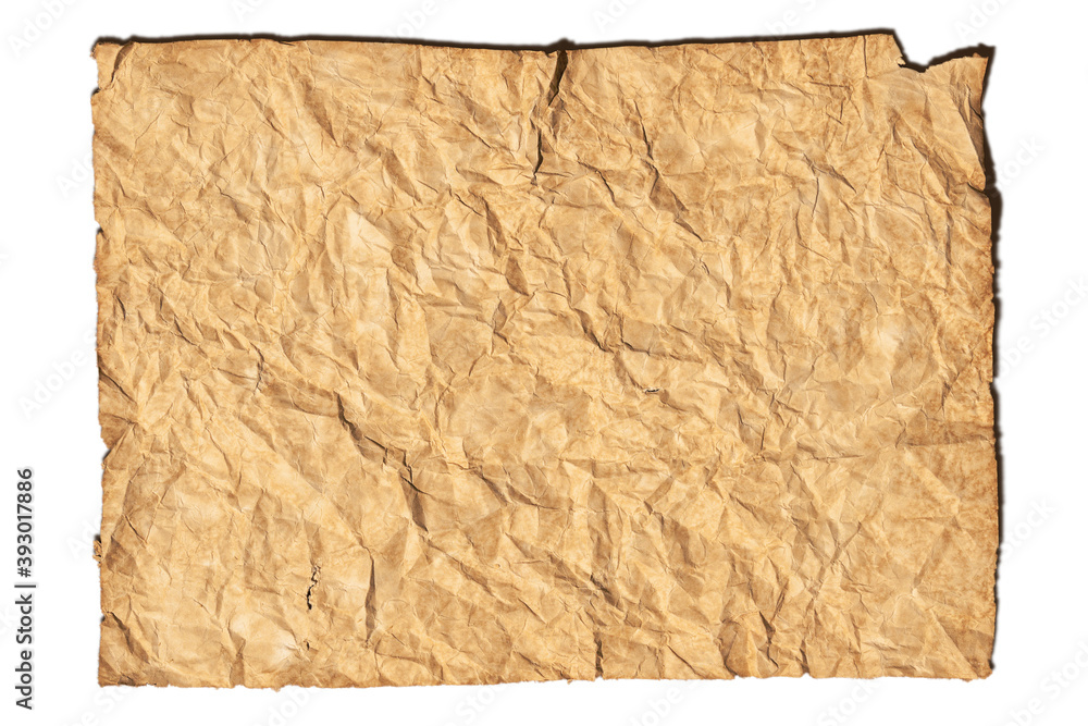 Poster old brown rumpled paper texture background sheet of paper ,paper textures are perfect for your creat