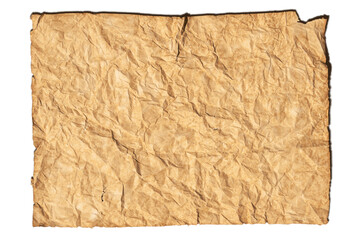 Old brown rumpled paper texture background sheet of paper ,paper textures are perfect for your creative paper backdrop.