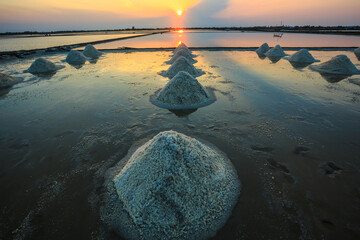 Landscape of Salt Farms in Thailand