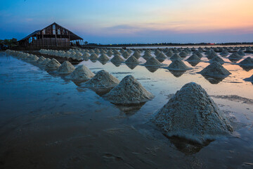 Landscape of Salt Farms in Thailand