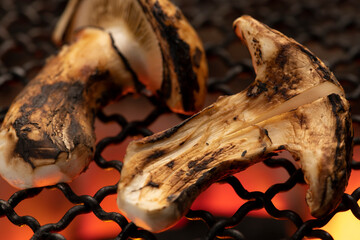 焼き松茸 七輪 炭火焼