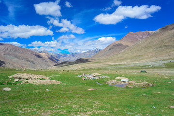 Fototapeta na wymiar Landscape of Spiti Valley in Himachal Pradesh, India