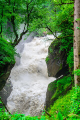 Raging parvati river during Kheerganda trek at  Rudranaag in Parvati valley, Himachal Pradesh
