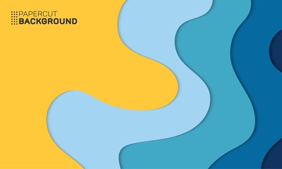 Abstract Multicolor Modern Futuristic Papercut Background