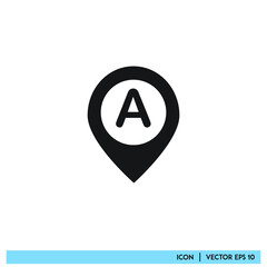 Icon vector graphic of mark point, mark location, good for template web app etc