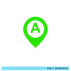 Icon vector graphic of mark point, mark location, good for template web app etc