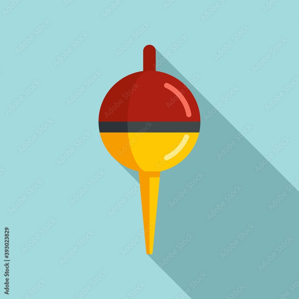 Poster bobber hobby icon. flat illustration of bobber hobby vector icon for web design