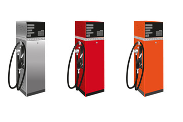 
fuel dispenser model in different colors