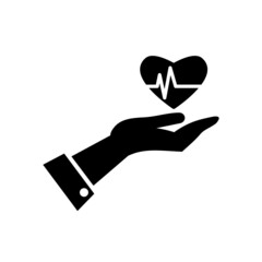 simple illustration of a hand that prevent heart attack heart health cardiology