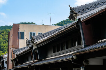 Fototapeta premium 岐阜県 美濃市 うだつの上がる町並み