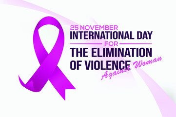 Vector illustration on the theme of International day for the elimination of violence against Women on November 25th.