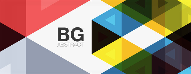 Fototapeta premium Mosaic triangle pattern abstract background for cover, banner, flyer and poster and other template