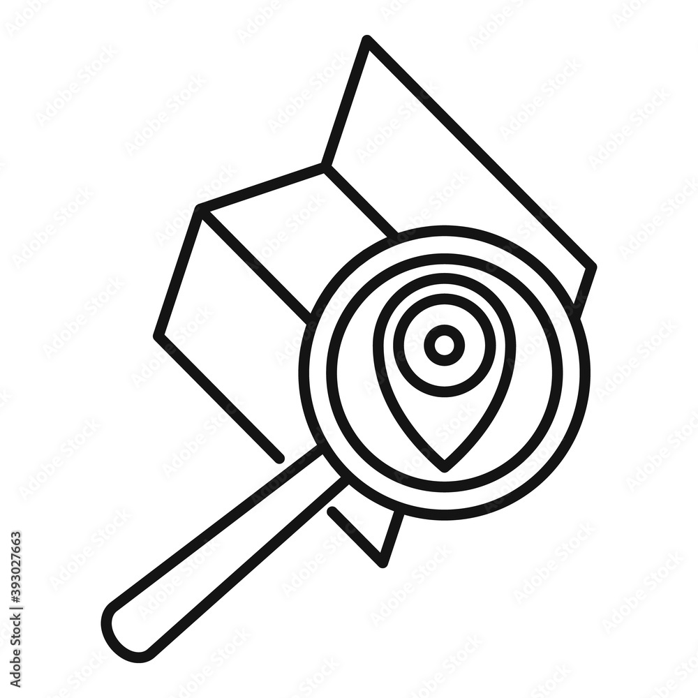 Poster guide map icon. outline guide map vector icon for web design isolated on white background