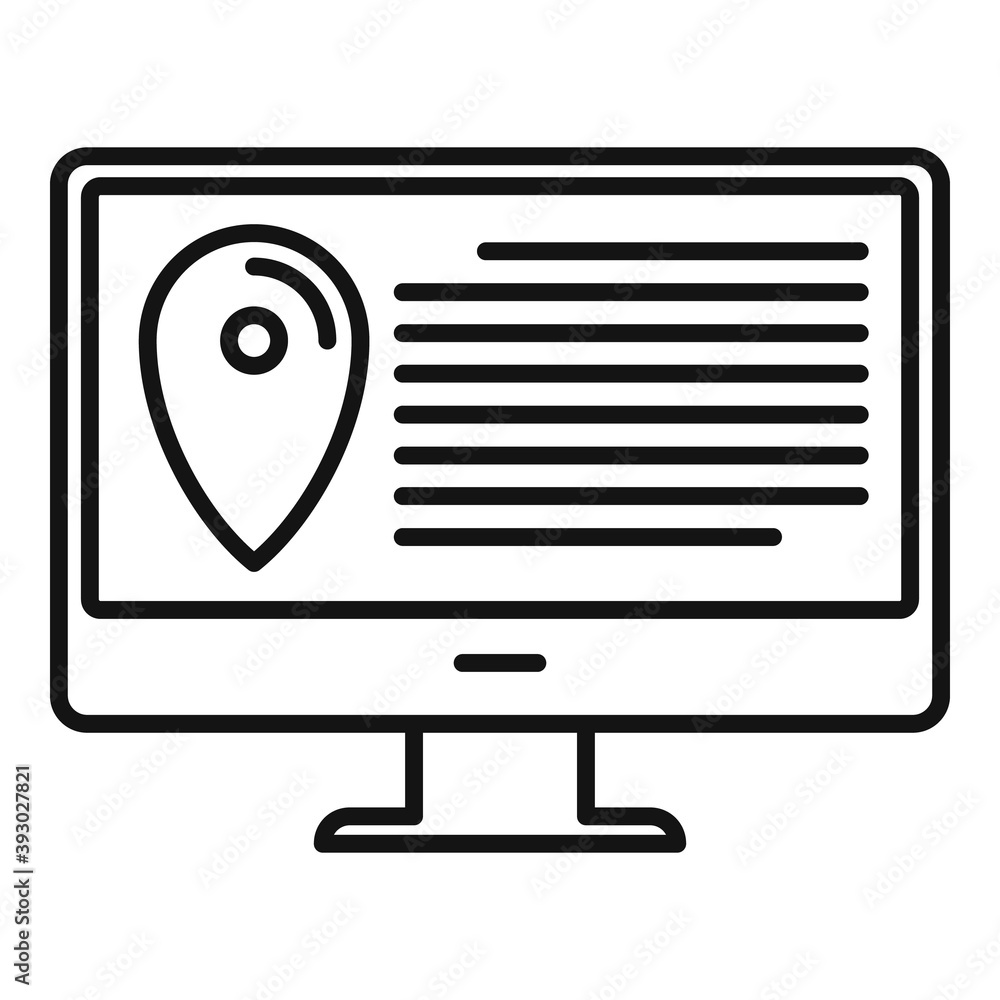 Aufkleber online guide icon. outline online guide vector icon for web design isolated on white background