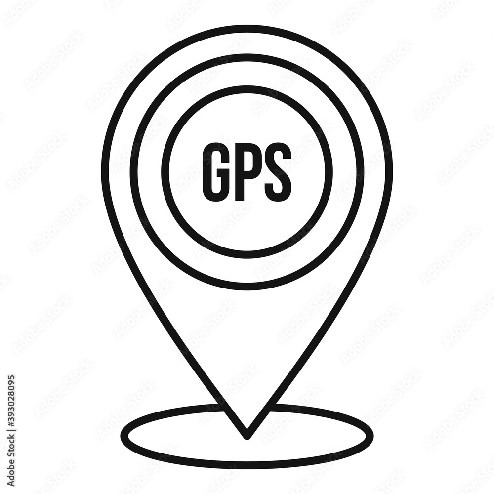 Poster gps guide point icon. outline gps guide point vector icon for web design isolated on white backgroun