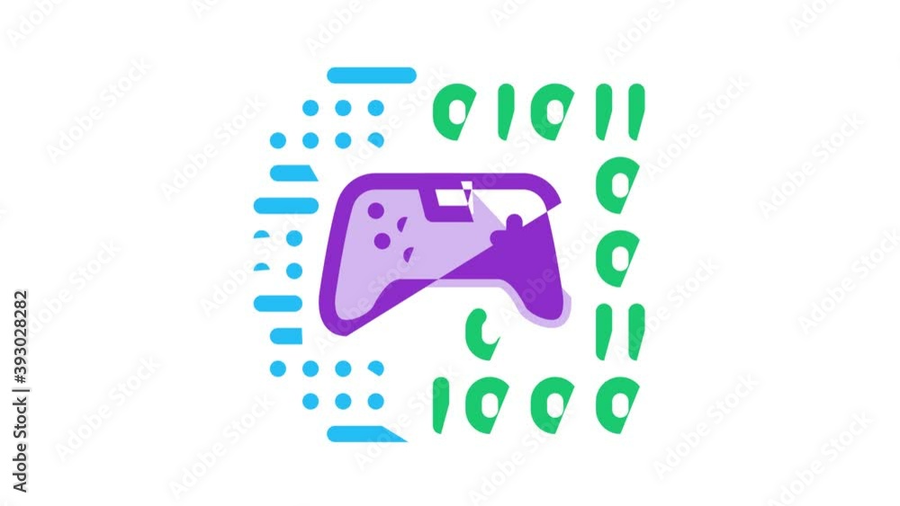 Aufkleber video game development icon animation game development, coding and design, developing phone app and 