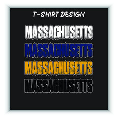 Massachusetts vintage t-shirt design