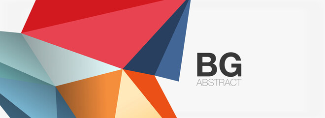 3d mosaic abstract backgrounds, low poly shape geometric design