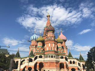 Fototapeta na wymiar Saint Basil Cathedral, landmark church of Red Square in Moscow, Russia
