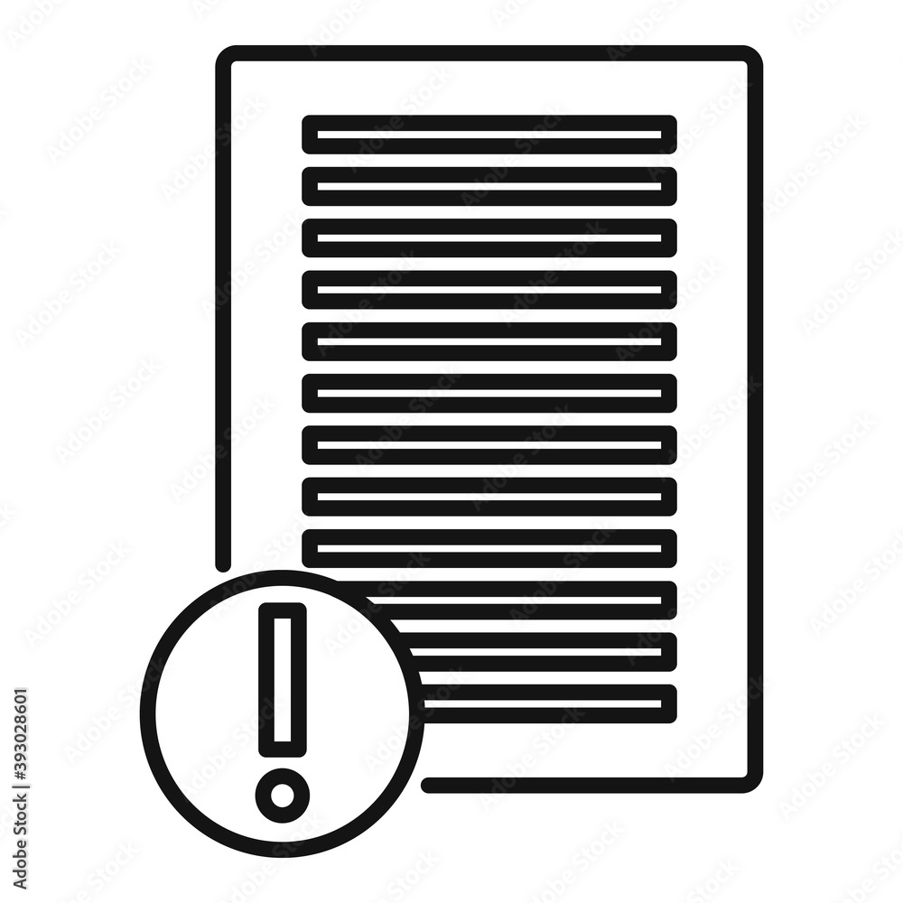 Poster guide document paper icon. outline guide document paper vector icon for web design isolated on white
