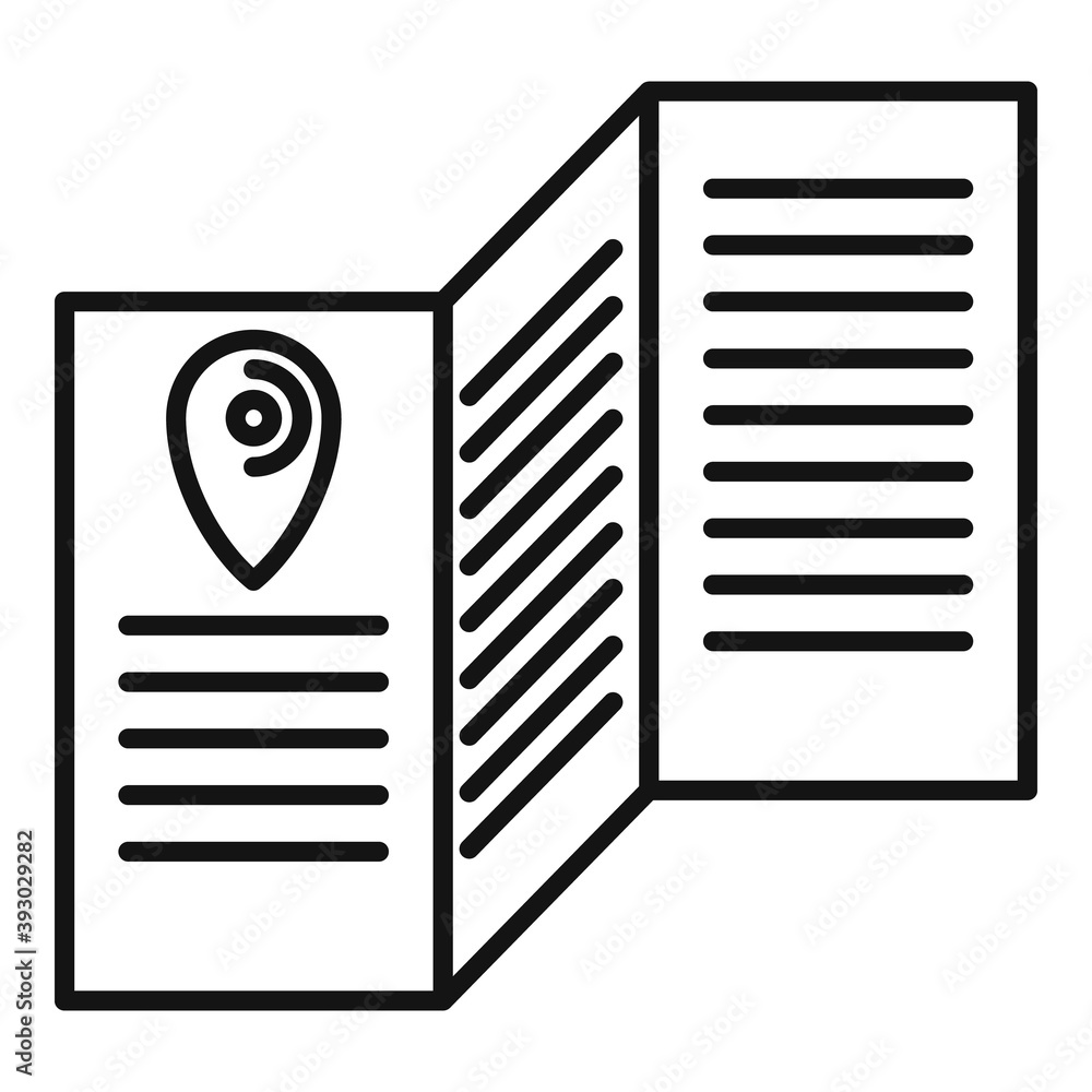Poster guide brochure icon. outline guide brochure vector icon for web design isolated on white background