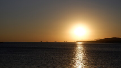sunset over the sea