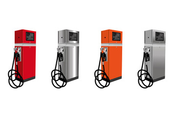 several models of the fuel dispenser in different colors