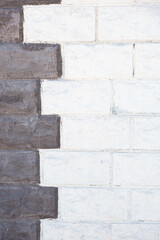 Abstract background of brown and white bricks
