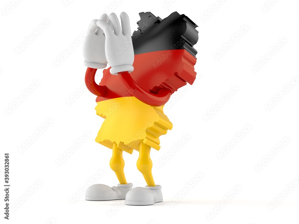 Poster german character shouting