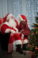 Santa Claus and child