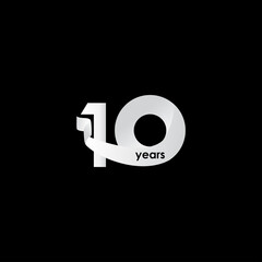 10 Years Anniversary Celebration Vector Template Design Illustration