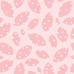 Pink abstract geometric leaves seamless vector pattern background with dots. Cute girly pastel pattern.
Pink leaves and dots abstract geometric pattern.