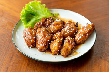 fried chicken with Korean spicy sauce
