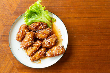 fried chicken with Korean spicy sauce