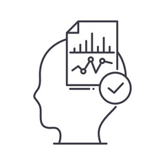 Project management strategy icon, linear isolated illustration, thin line vector, web design sign, outline concept symbol with editable stroke on white background.