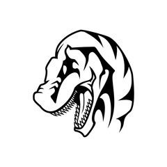 Fototapeta premium Rex Raptor Logo Illustration vector Template