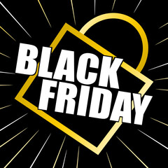 Black Friday promotion shopping sign