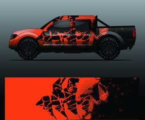 Truck decal graphic wrap vector, abstract background