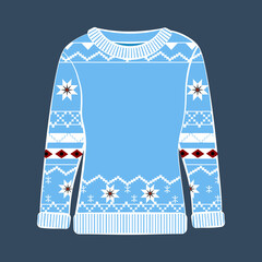 Christmas ugly party seasonal sweater vector illustration