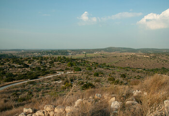 Fototapeta na wymiar View on biblical landscape Beit Guvrin Maresha. Israel.