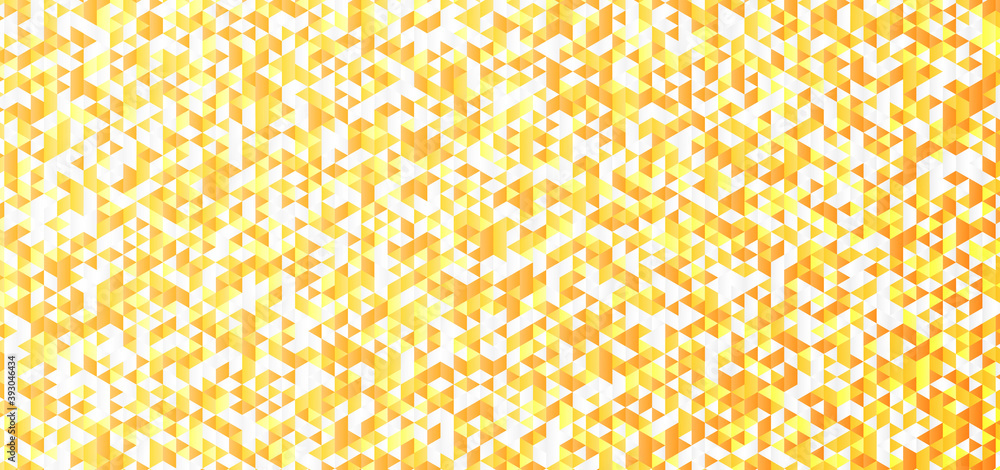 Wall mural polygon pattern triangla design yellow color concept abstract background.